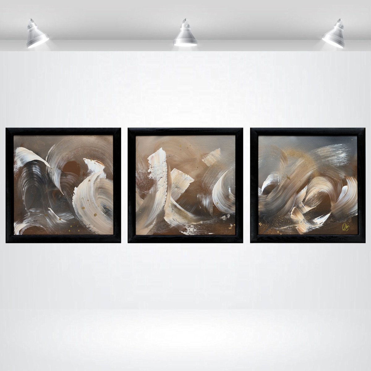 Abstract Acrylic Painting By Edelgard Schroer, 42 X 13, Wilderness, Original Artwork