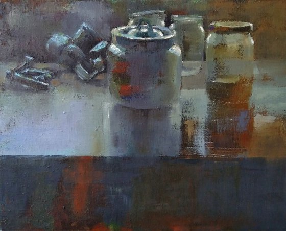 Still life-kitchen(58x46cm, oil painting, ready to hang)