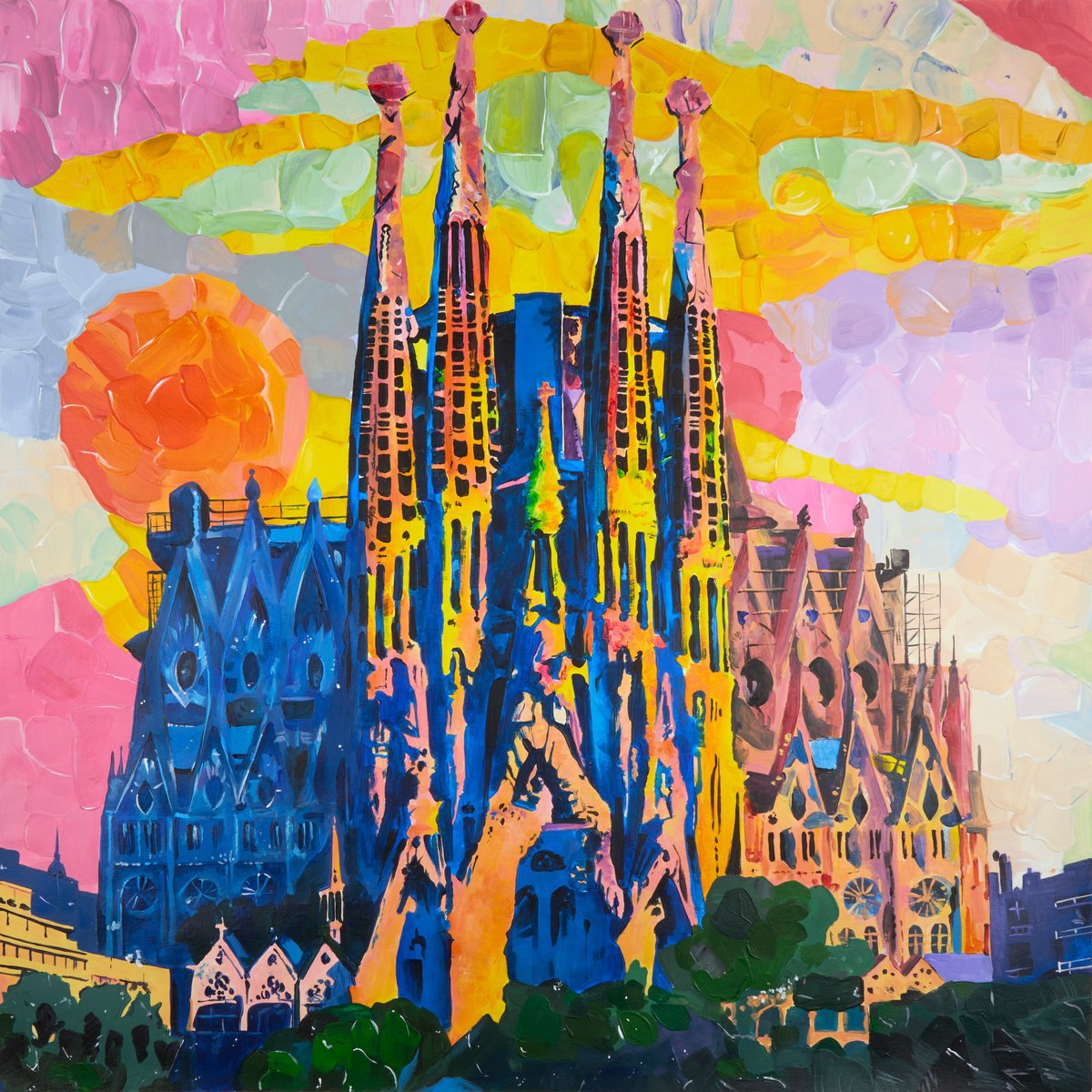 Sagrada Familia Ii By Kosta Morr, 20 X 20, Artwork For Sale On Artfinder