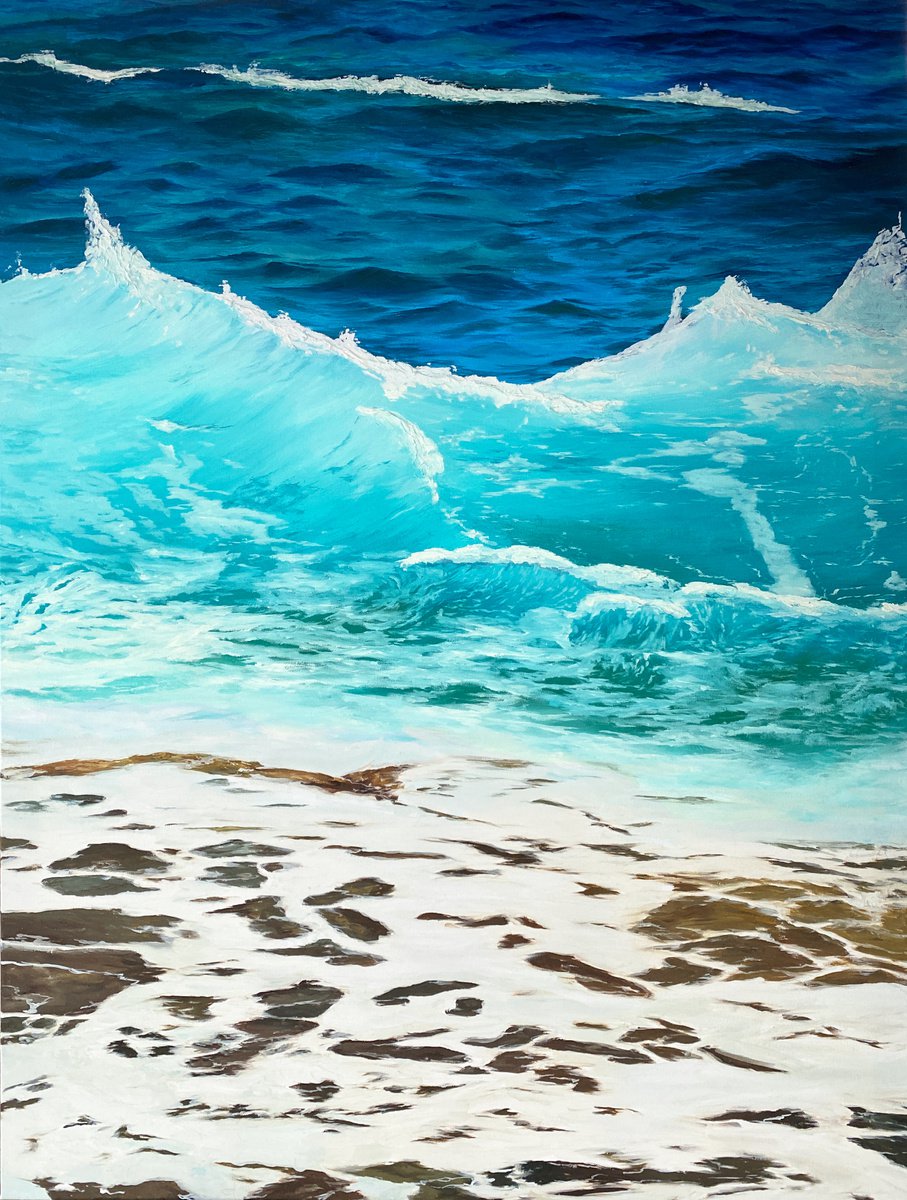 Restless Ocean, 90 х 120 cm, oil on canvas by Marina Zotova