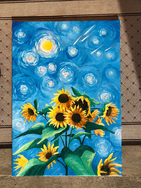 Ukrainian sunflowers 100-70cm