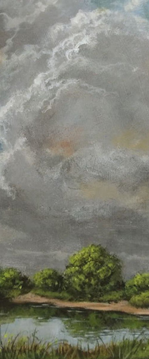 Meadow and clouds by Vishalandra Dakur