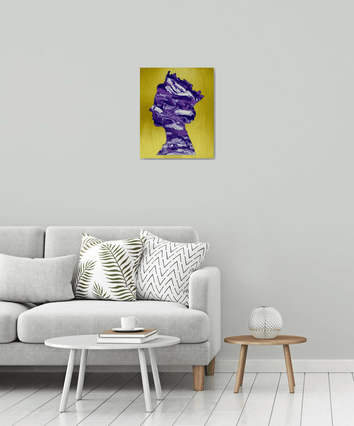 Queen #47 on gold  purple marble PAINTING INSPIRED BY QUEEN ELIZABETH PORTRAIT