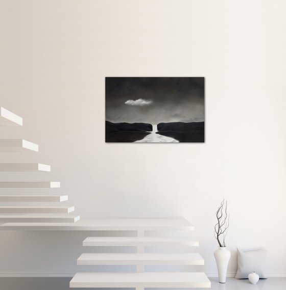 Cloud With Skogafoss, Iceland