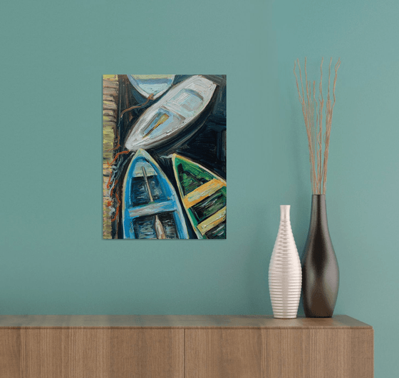 Boats on a river