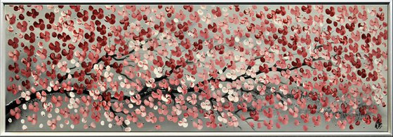 Just a Branch  acrylic abstract painting cherry blossoms nature painting framed canvas wall art