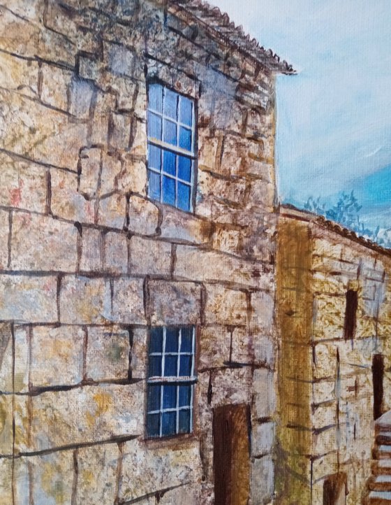 Sunny Street of the Greek city