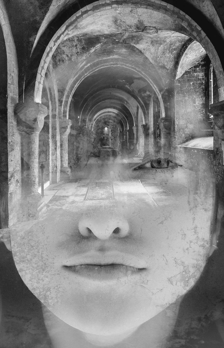 Illustrative Portrait Photograph By Srdjan Jevtic, 28 X 43", My Corridor, Original Artwork