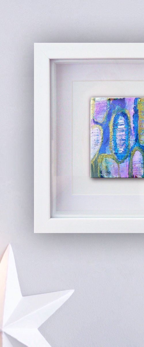 Mini original abstract #305 (original miniature abstract) by Carolynne Coulson