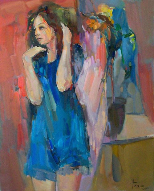 The girl in blue by Taron Khachatryan