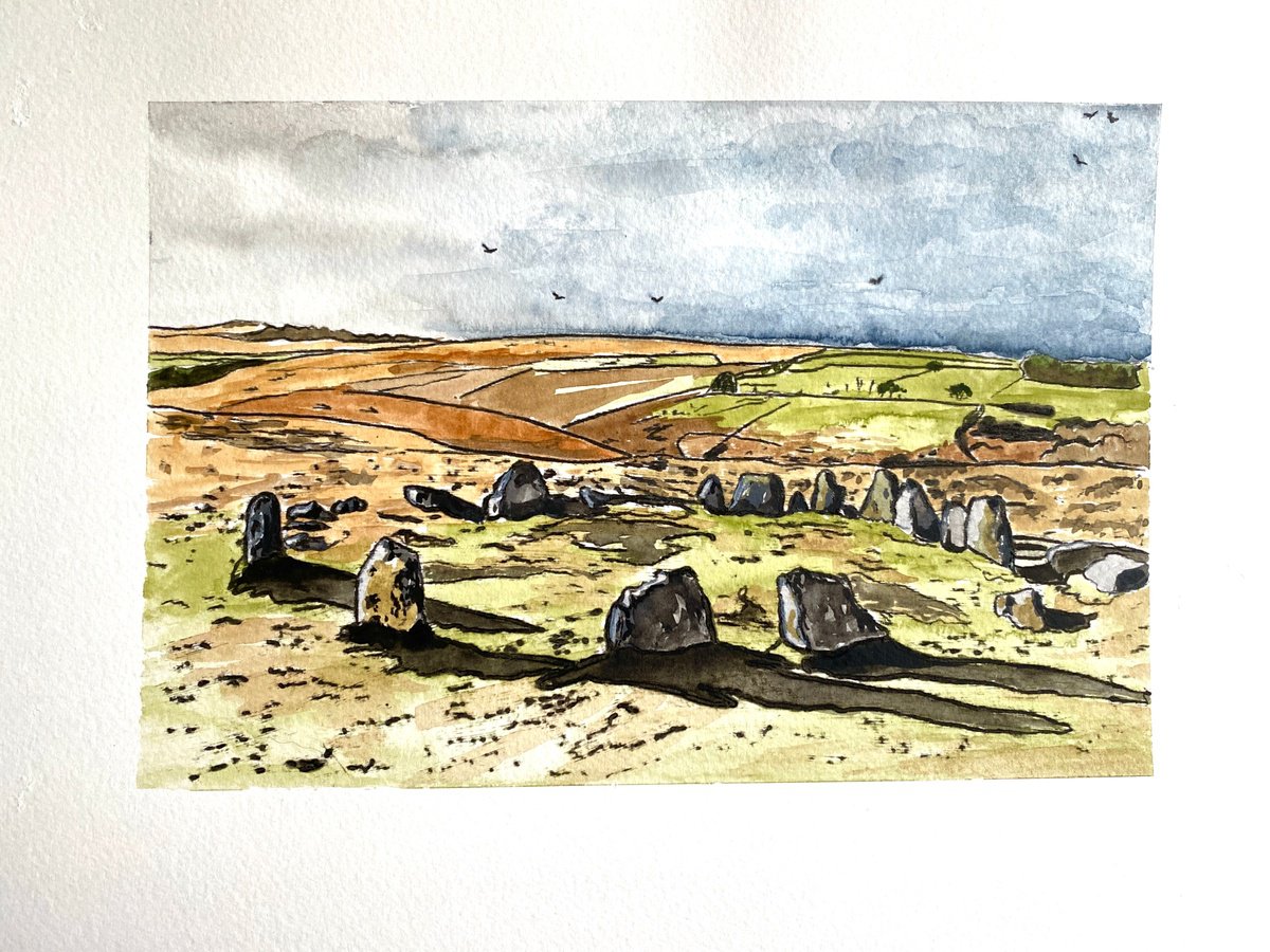 Impressionistic Landscape Limited Edition Print By Kaz Jones, 12 X 8", Nine Maidens, Dartmoor, Original Artwork