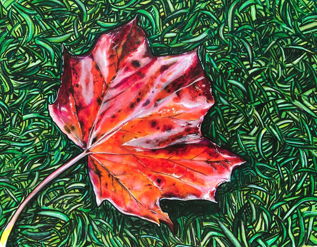 Illustrative Painting , After The Rain By Karen Elaine Evans, 12 X 10, Artwork For Sale On Artfinder