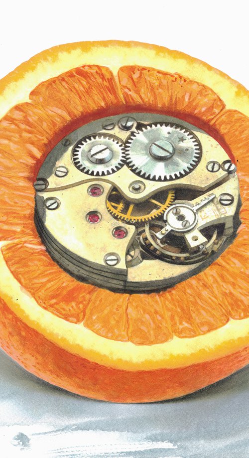 Orange with Clockwise Mechanism (A Clockwork Orange) by REME Jr.