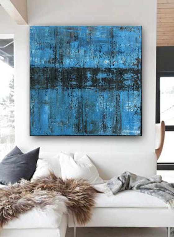 SANCTUARY IN BLUE 94 X 94 X 5CM