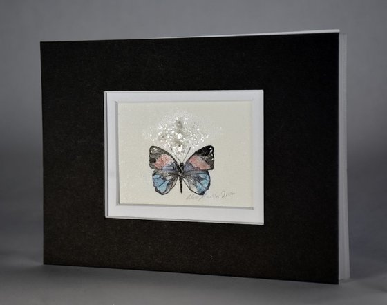 Butterfly with Silver Leaf