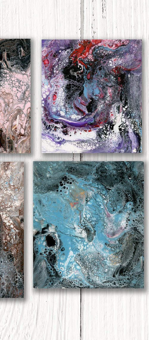 A Creative Soul Collection 3 - 5 Small Abstract Paintings by Kathy Morton Stanion by Kathy Morton Stanion