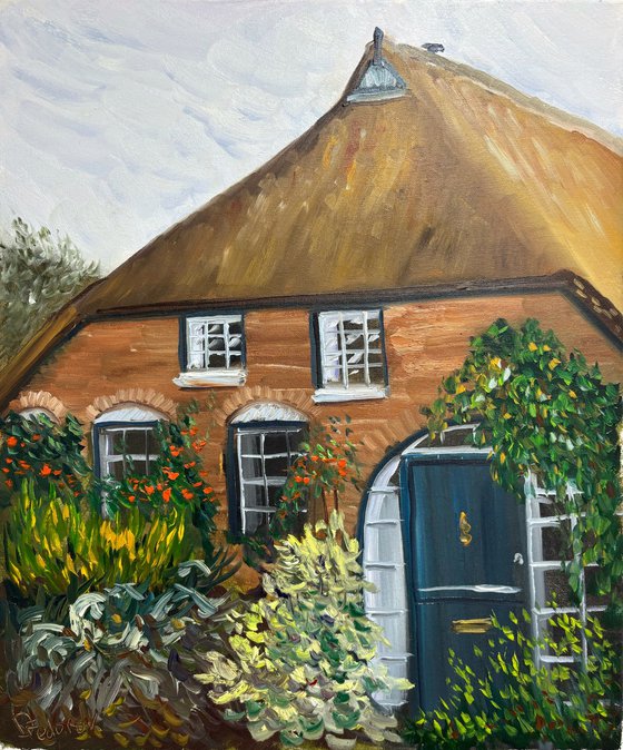 Dutch house with thatched roof