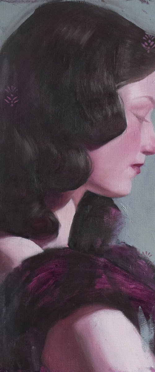 Portrait of a woman in profile by Polina Kharlamova