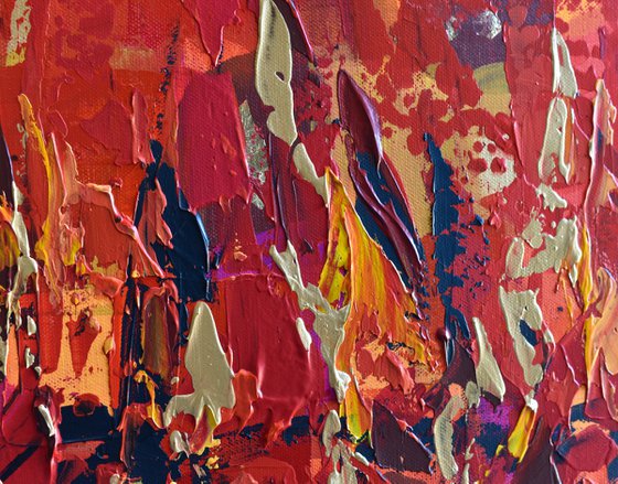 Red The Color of Love - Large Abstract Painting