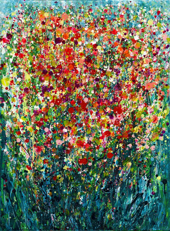 Oh Happy Joy! - Floral Painting by Kathy Morton Stanion