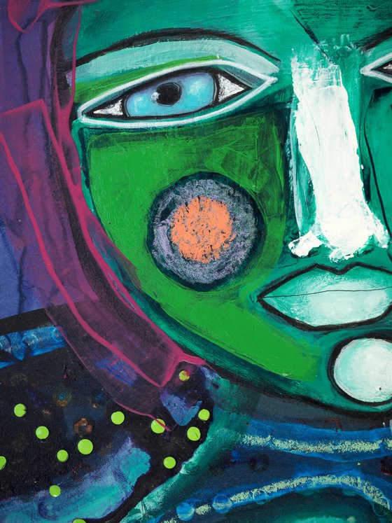Goddess Brigid - Folk Art Portrait