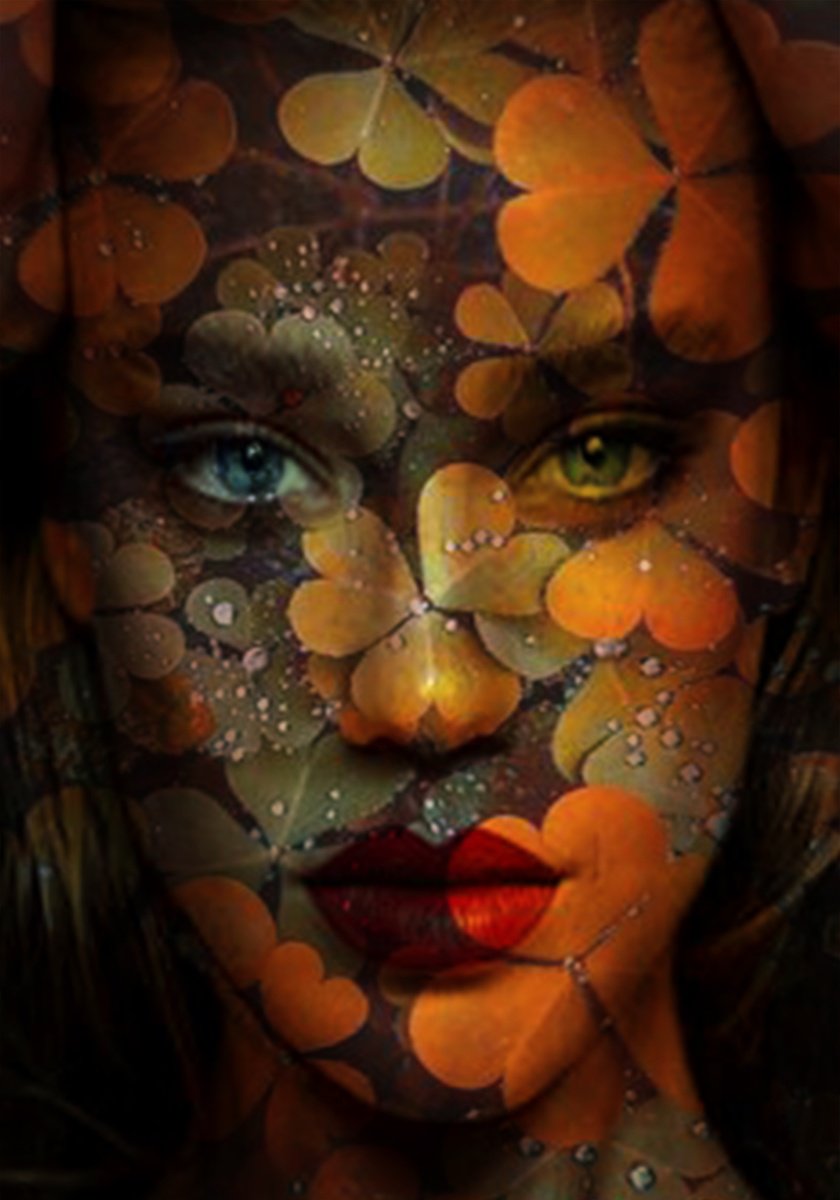 Illustrative Portrait Photograph By Srdjan Jevtic, 28 X 39", In The Nature, Original Artwork