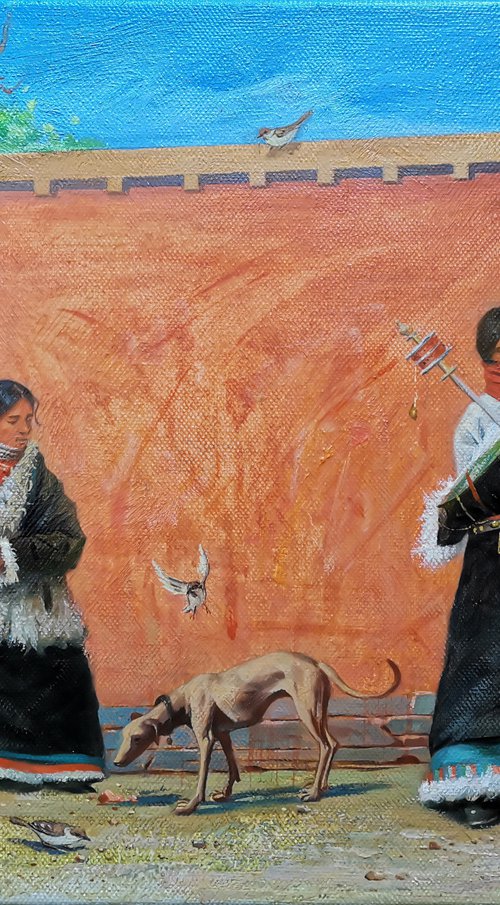 OIL PAINTING - Ethnic minorities in China by Hongtao Huang