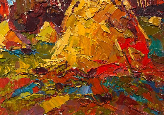 Autumn fields and haystacks