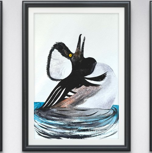 3 Wild drakes Mallard duck by Yuliia Sharapova