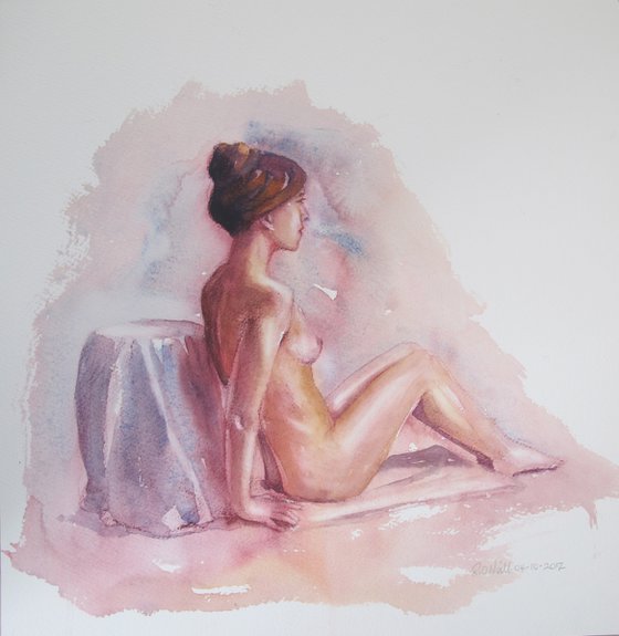 Seated female nude