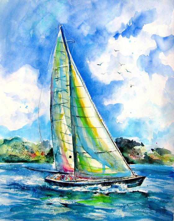 Summer and freedom - sailboat
