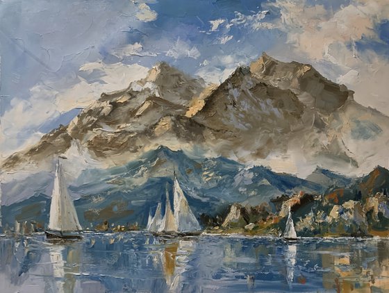 Geneva Sail Dreams,Alps.