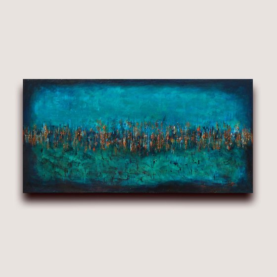 Copper Lake - Abstract Acrylic Painting