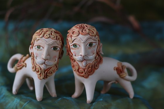 Pair of guardian Lions.