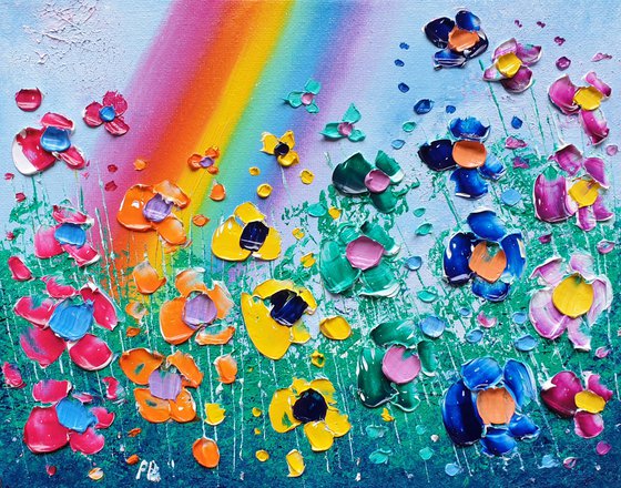 "Rainbow of Hope & Flowers in Love"