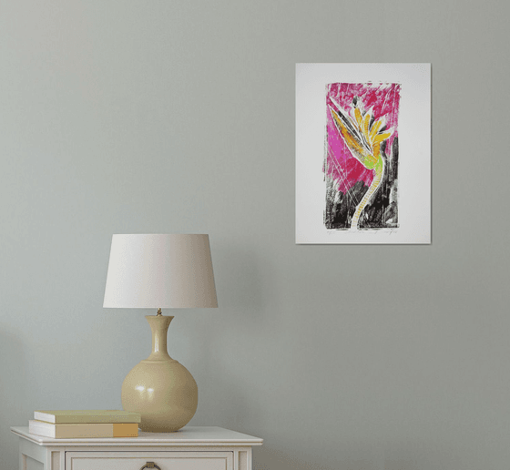 bird of paradise flower - Monotype 10