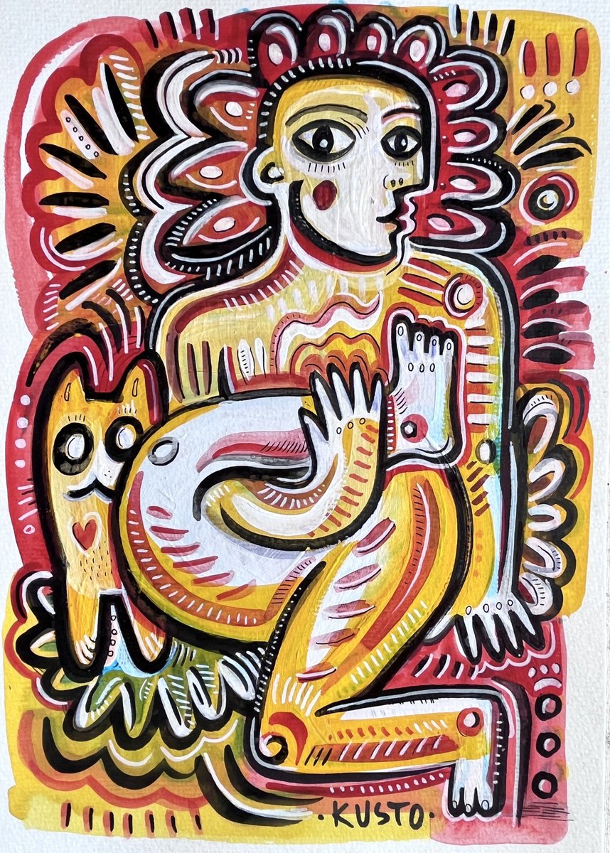 Impressionistic Ink Drawing , Yoga By Daria Kusto, 8 X 11, Artwork For Sale On Artfinder