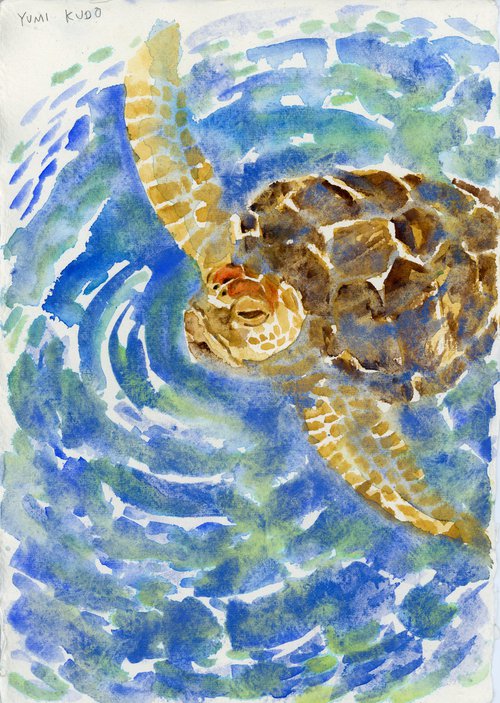 Sea turtle by Yumi Kudo