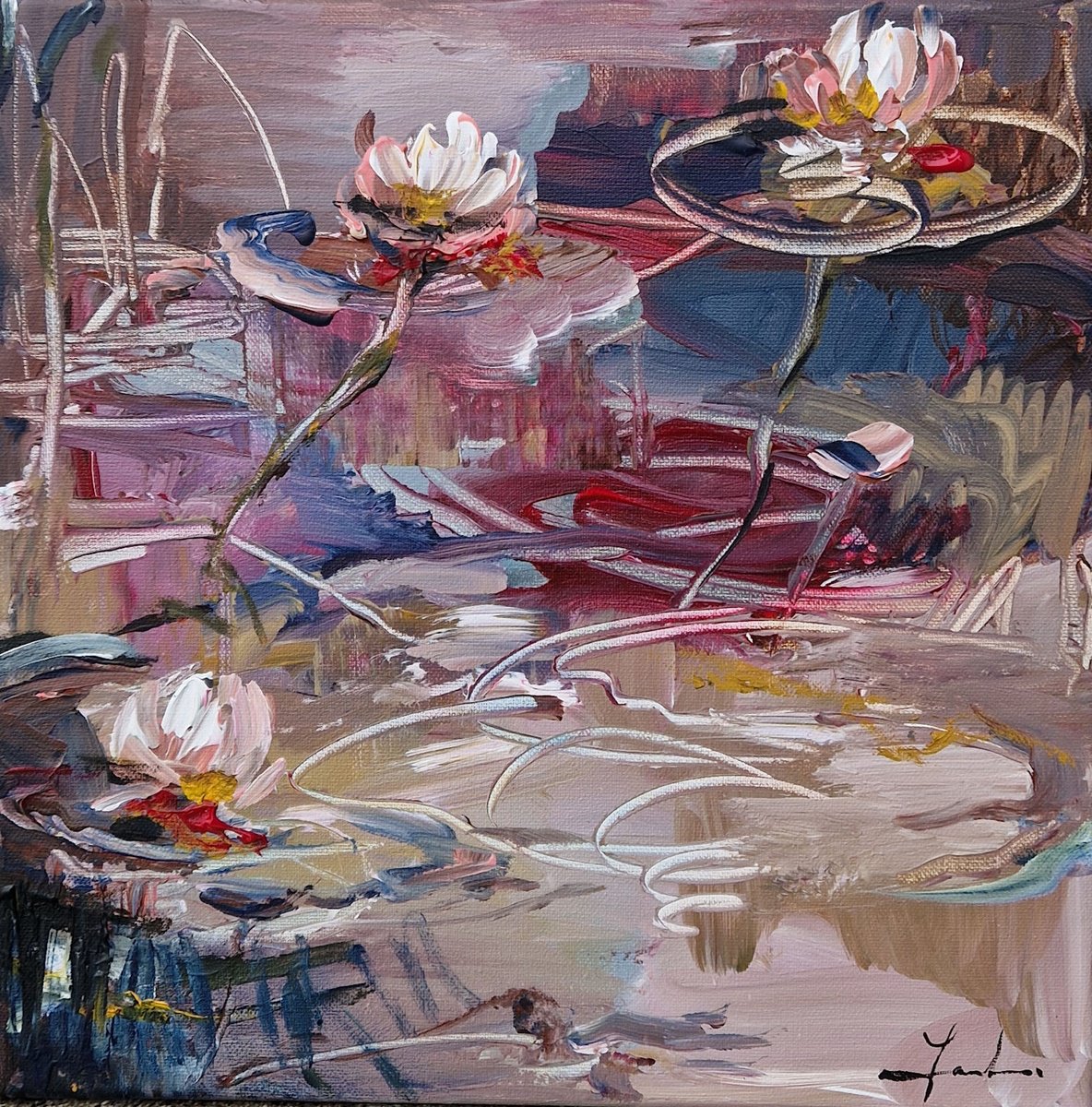 A little lily pond IV by Irina Laube