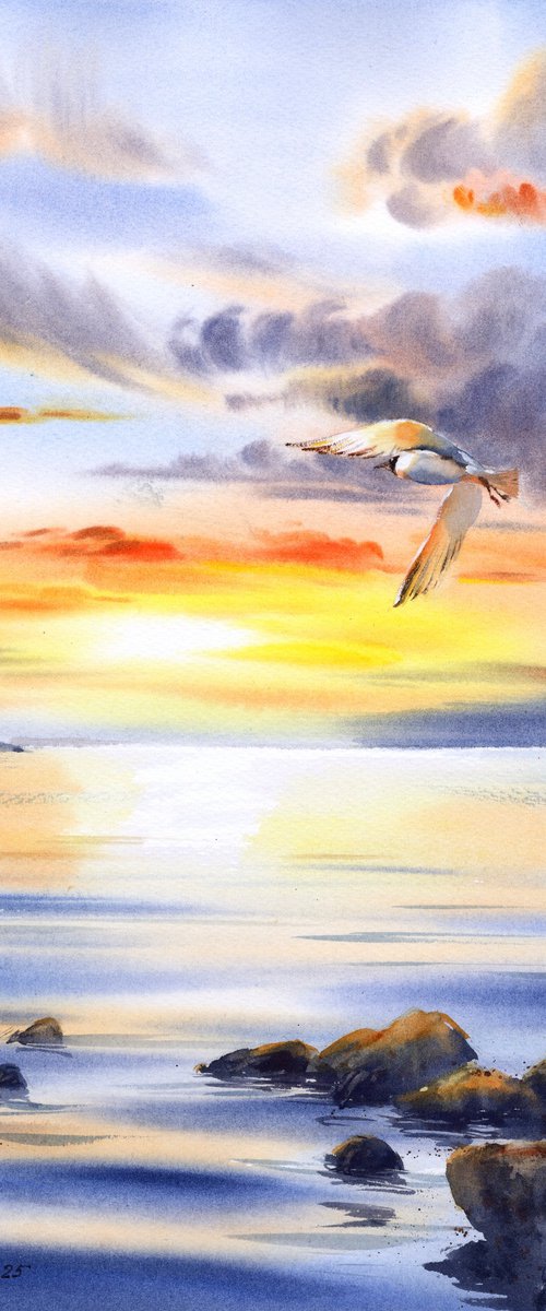 Golden Hour Flight by Eugenia Gorbacheva