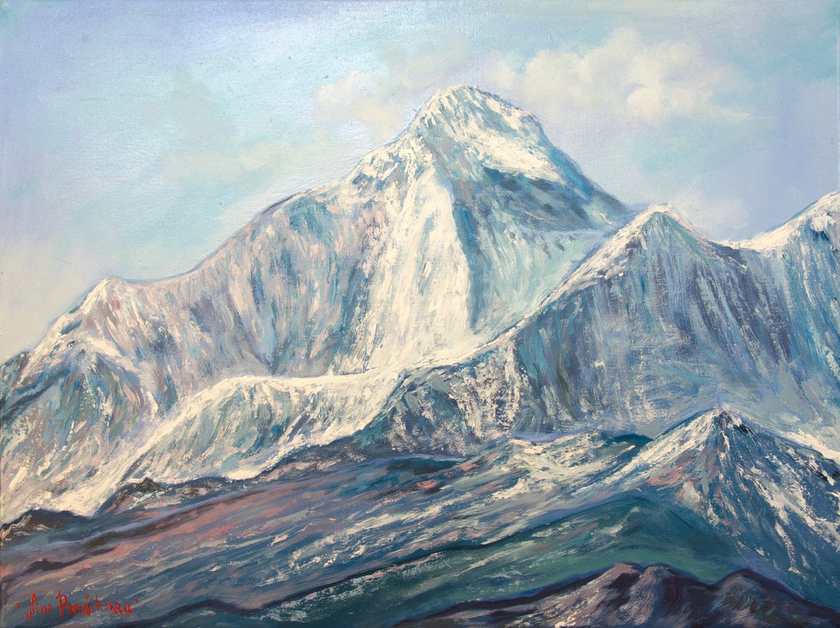 Dhaulagiri Massif Original Nepal Mountain Landscape by Nino Ponditerra