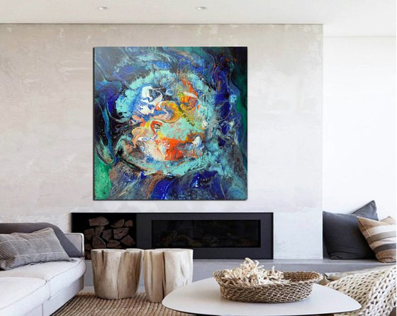 Abstract colorful painting art - Subconscious