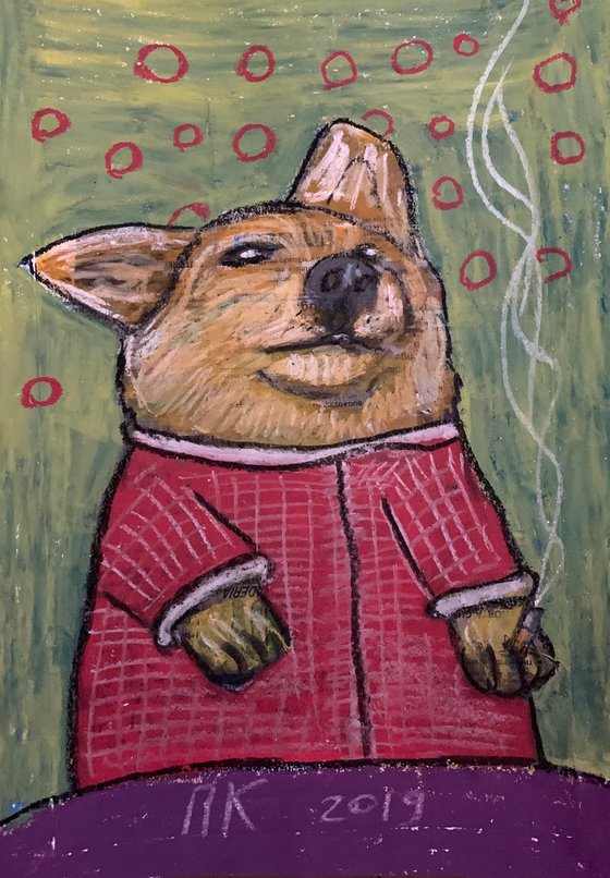 Smoking dog #60