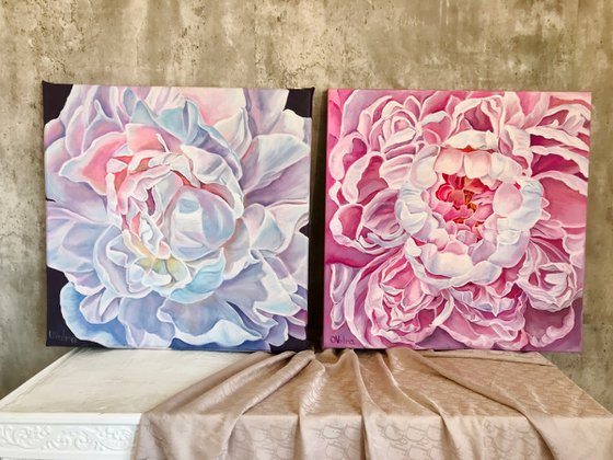 Diptych Peonies