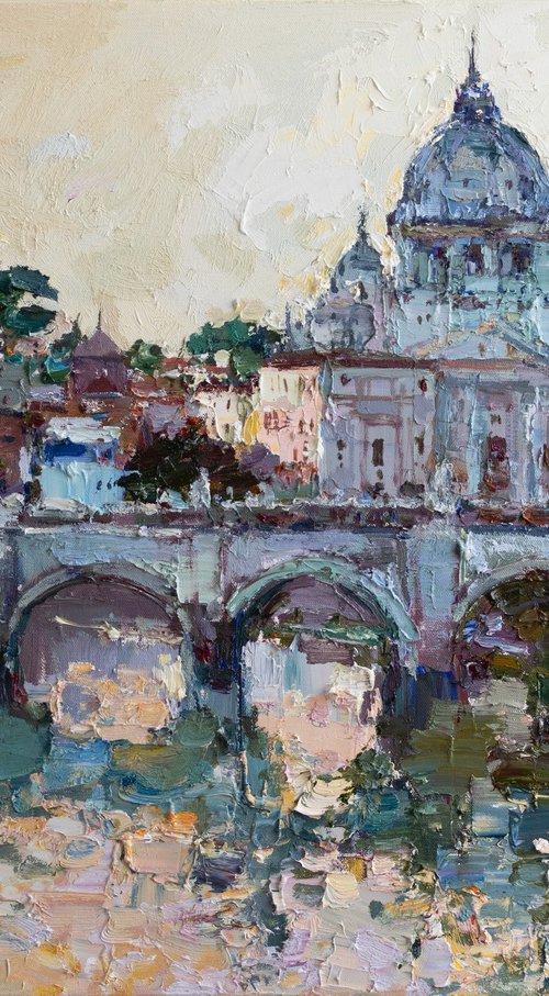 St. Angelo Bridge in Rome, Italy by Anastasiia Valiulina