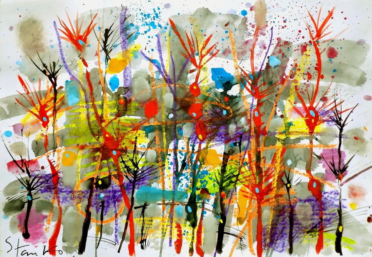  Landscaping On Jazz-Xci By Stanislav Bojankov, 28 X 20, Artwork For Sale On Artfinder