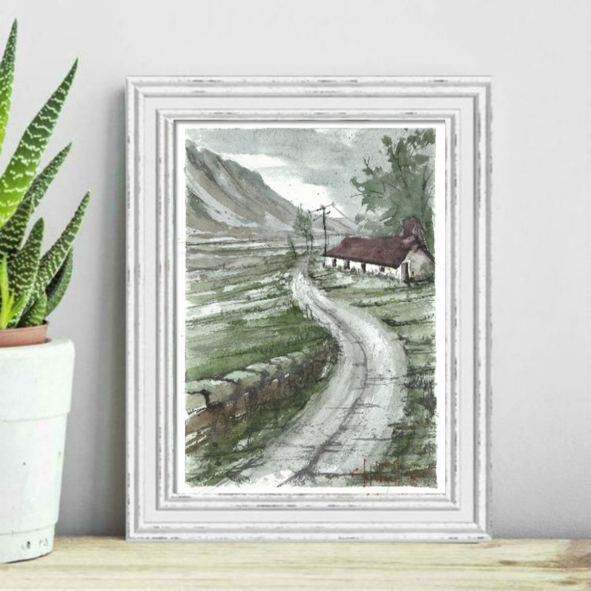 Impressionistic Still Life Watercolour By Eugene Gorbachenko, 8 X 12, The Way Home, Original Artwork