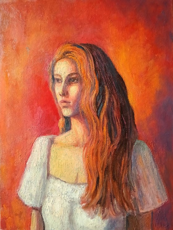 Portrait of young woman