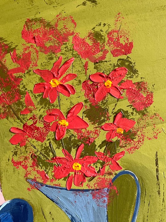 Woman Gardening Original Painting