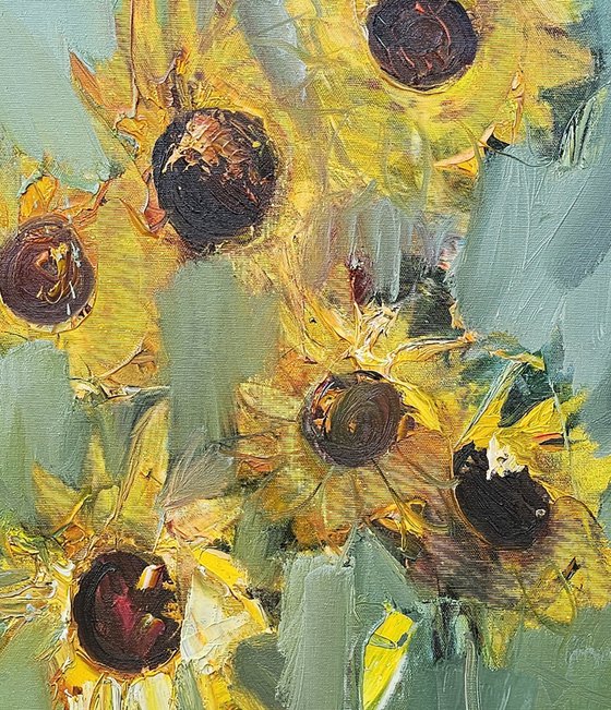 Sunflowers in Motion